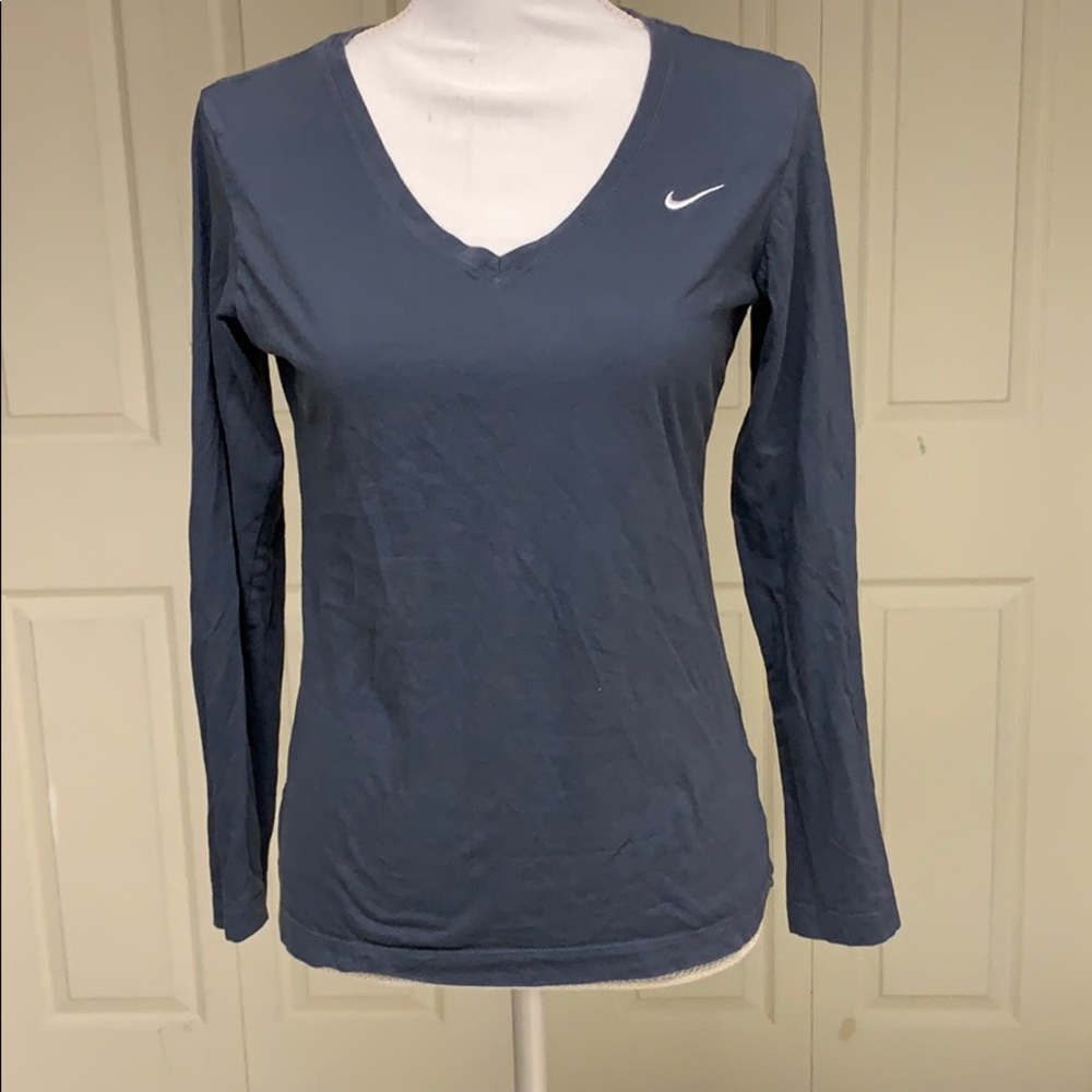 Nike cotton long sleeve shirt medium slim fit